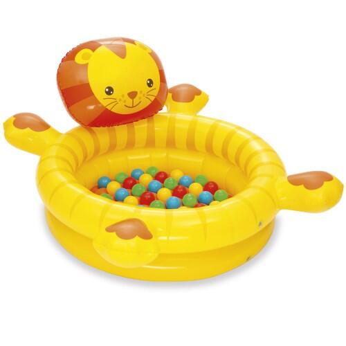 Piscina de bolas insuflável leão + 50 bolas de cor - bestway 111x98x61,5 cm