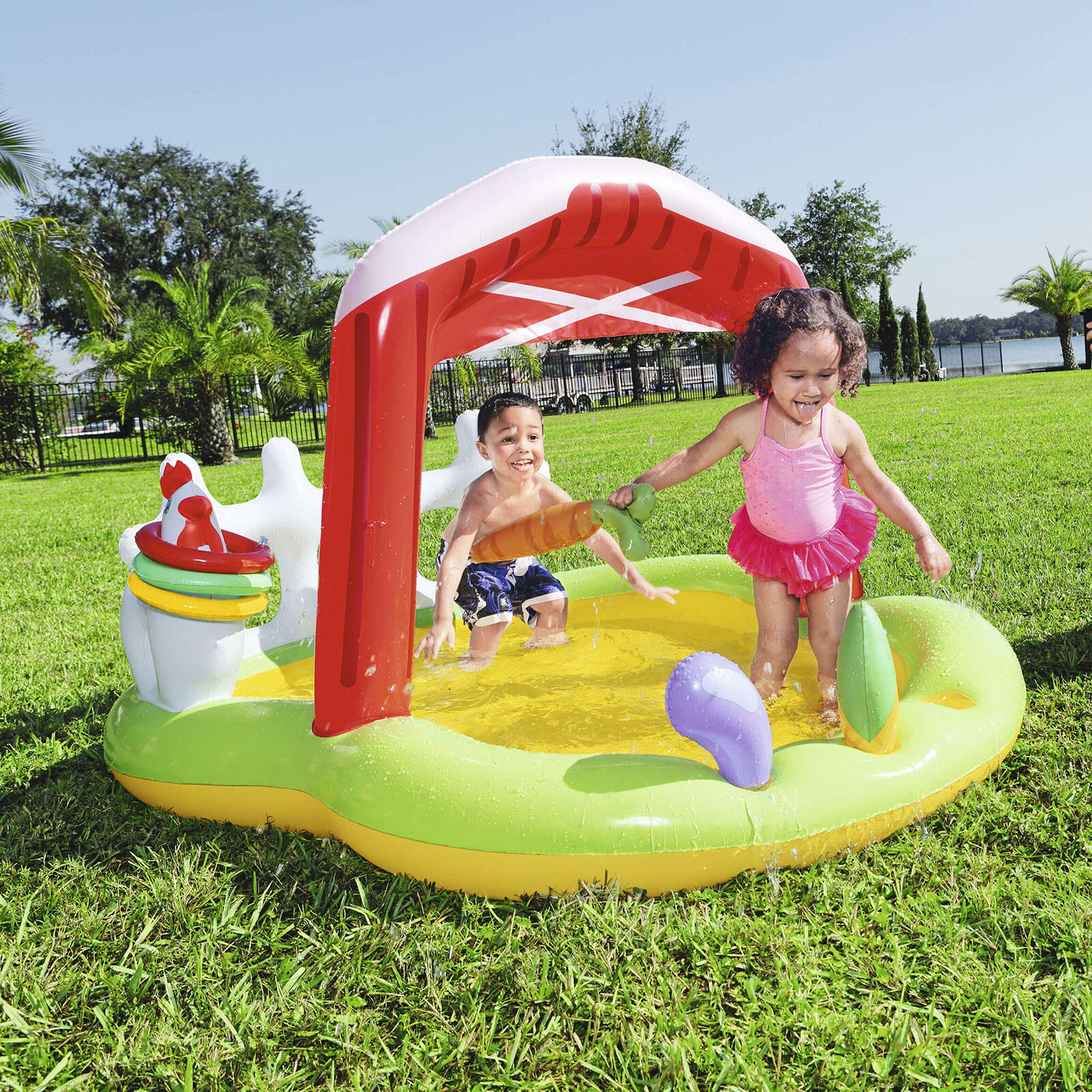 Piscina para bebés Bestway 175x147x102 cm Fast Farm Design 2/5