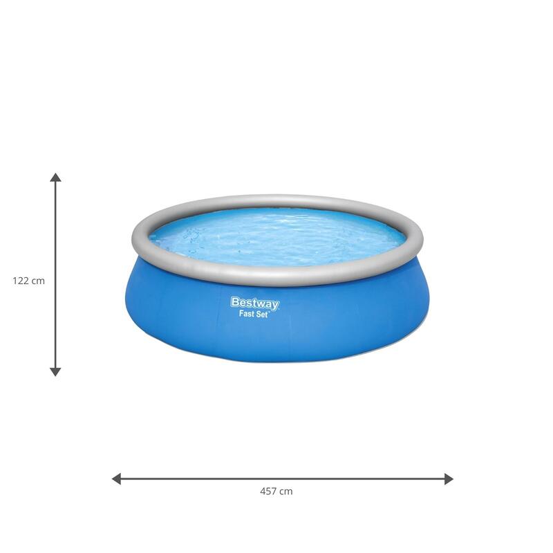 BESTWAY Piscine autoportante Fast Set ronde 457 x 122 cm avec accessoires