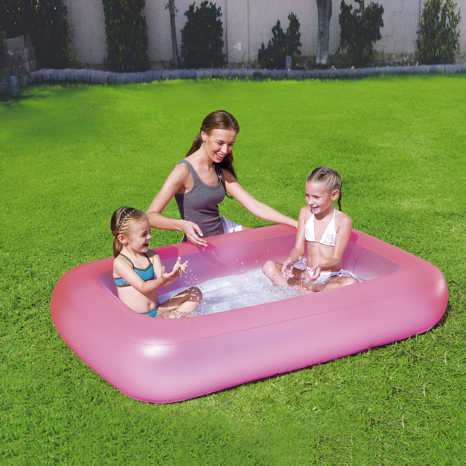 Bestway Baby zwembad aquababes 165x104x25 cm | roze 3/7