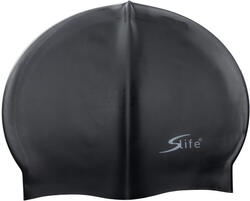 Bonnet de natation en silicone noir – confort et performance