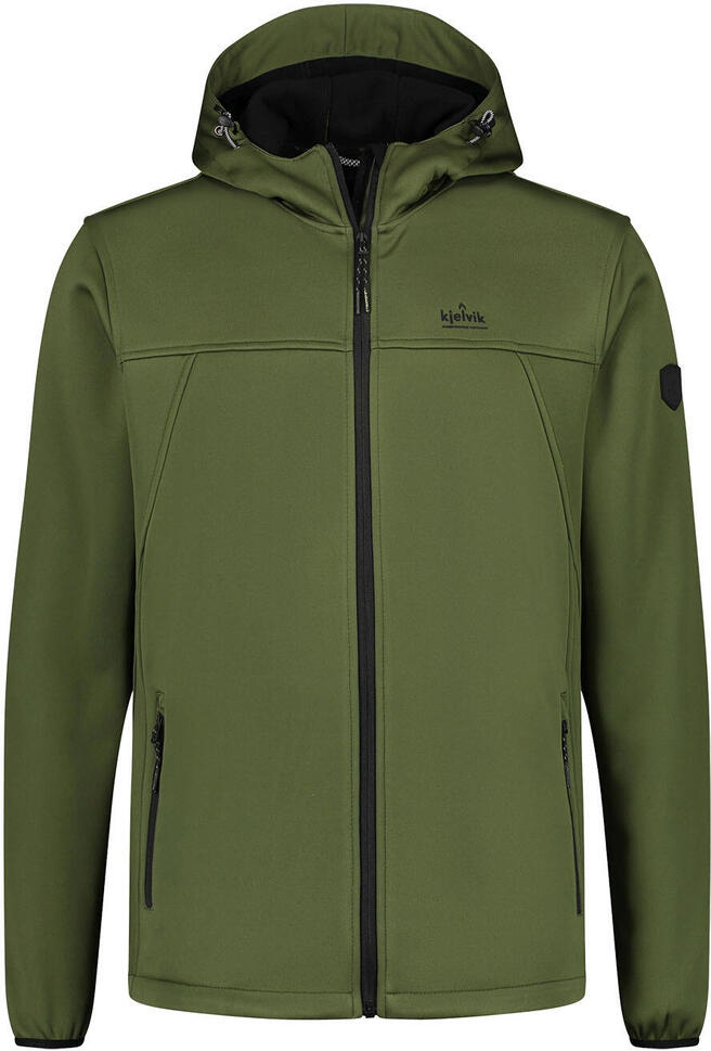 Męska Kurtka Softshell Kjelvik Dario Zielona - Ochrona Przed Wiatrem