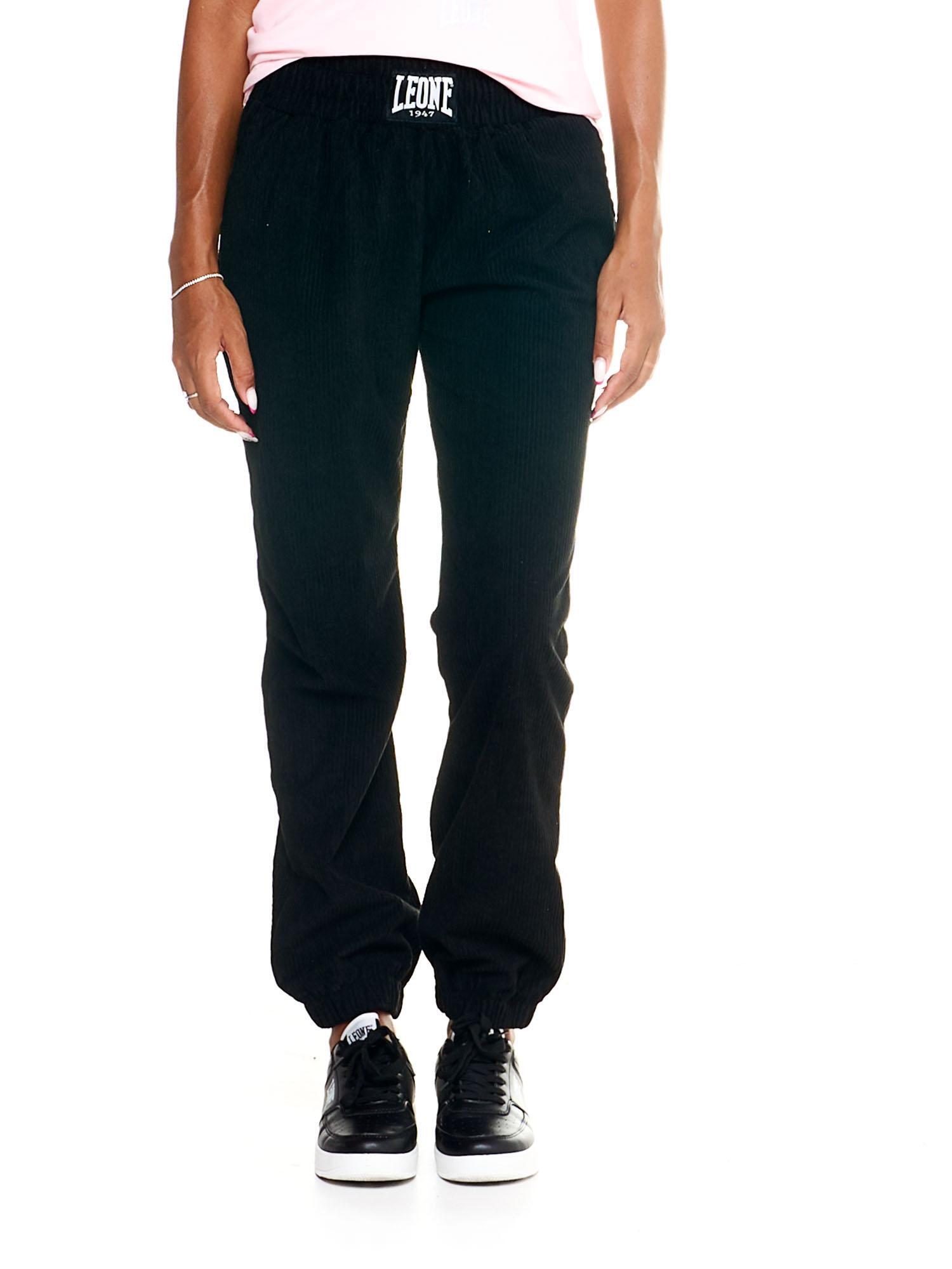 Pantaloni da tuta in velluto a coste Leone donna Leisure 6/8