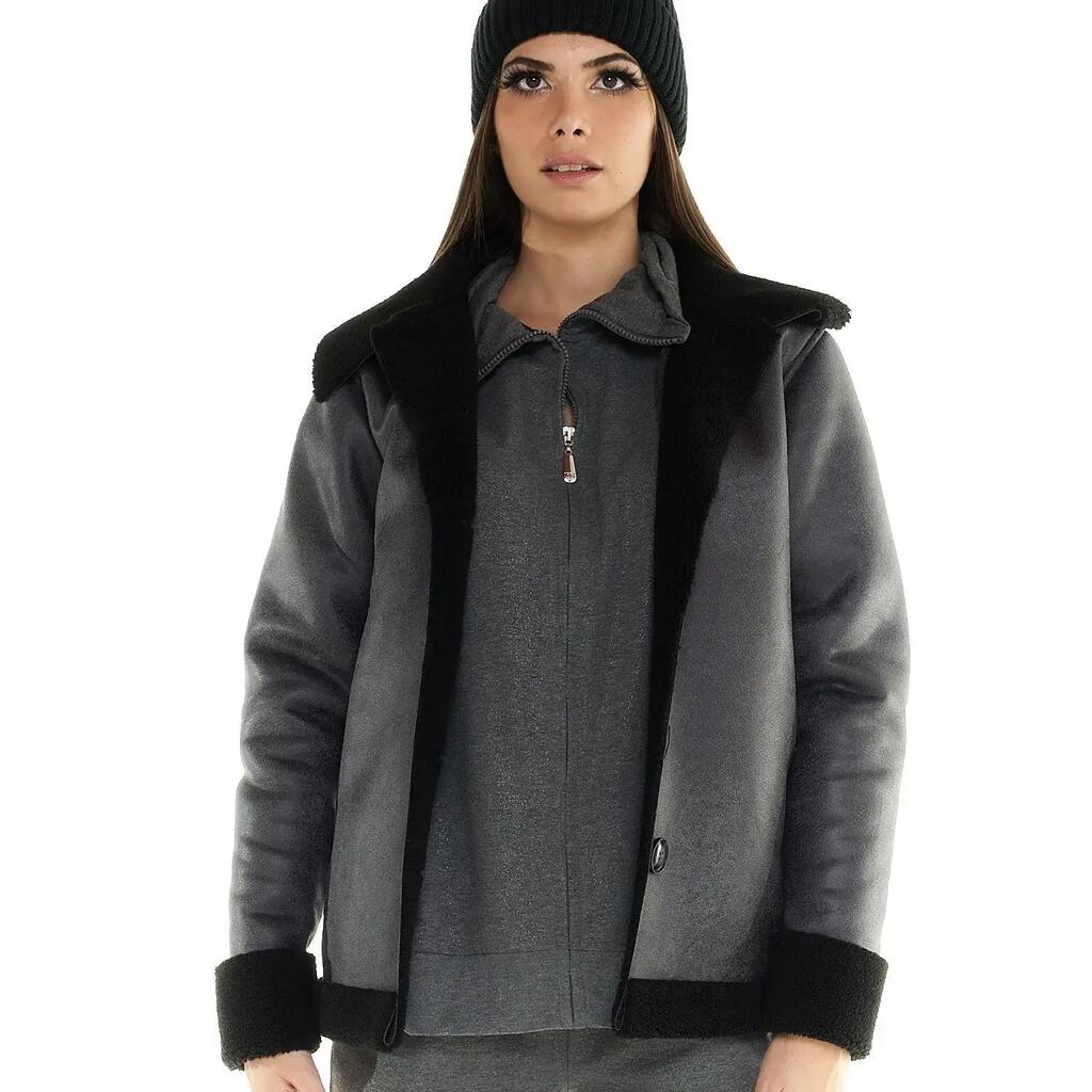 Woman jacket with sherpa Greyss