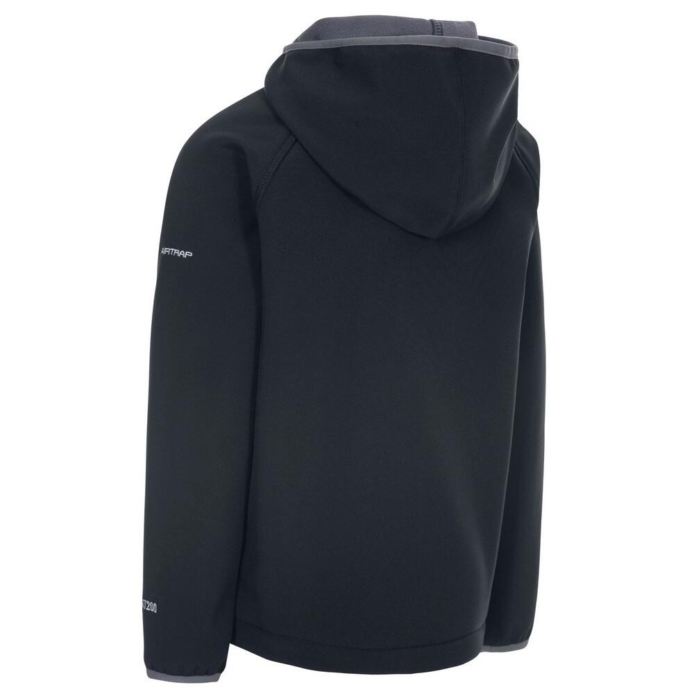 Kinderen/Kinderen Kian Softshell Jacket (Zwart) 2/5