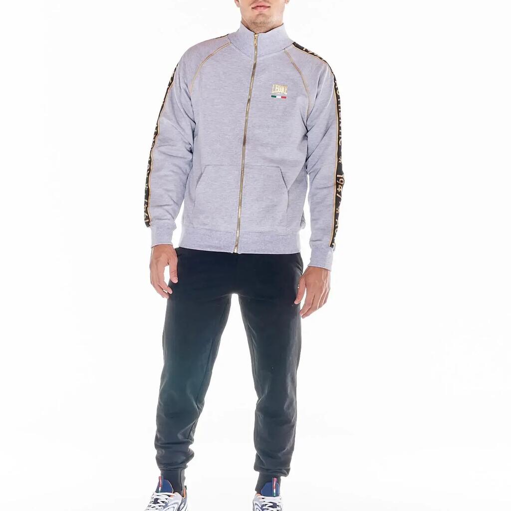 Men's full zip tracksuit with high neck, GOLD line
