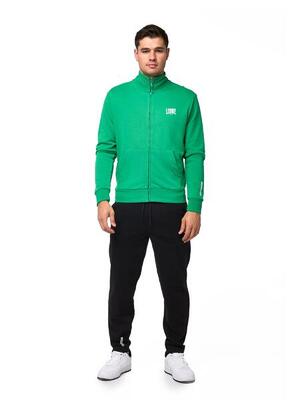 Tuta da uomo con felpa con colletto e zip e pantalone non felpata Leone Basic