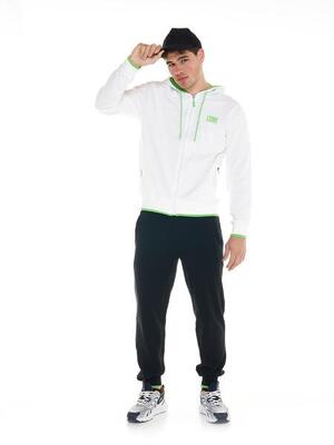 Sportief fluo heren trainingspak met capuchon