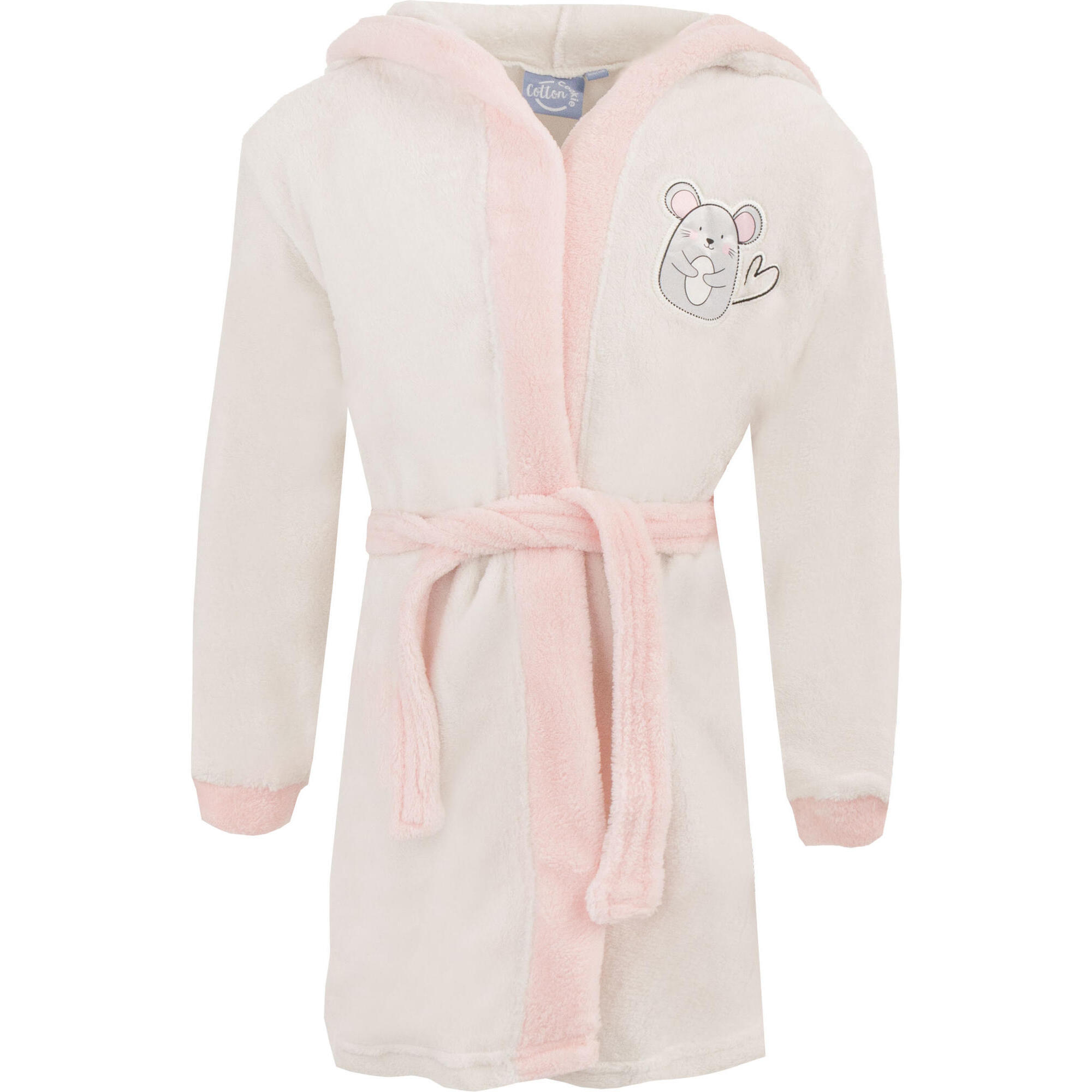 Uroczy Szlafrok Dziecięcy Mysz 98-104 z Bawełny Organicznej