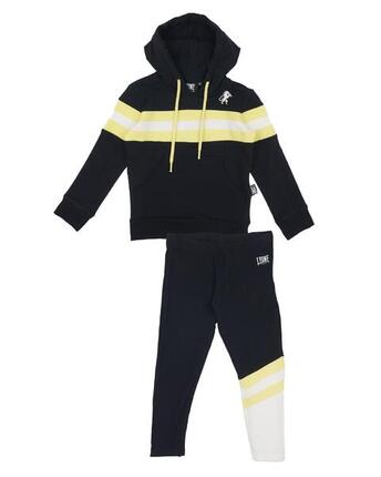 Survêtement fille à capuche et bande horizontale Basic