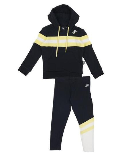 Survêtement fille à capuche et bande horizontale Basic