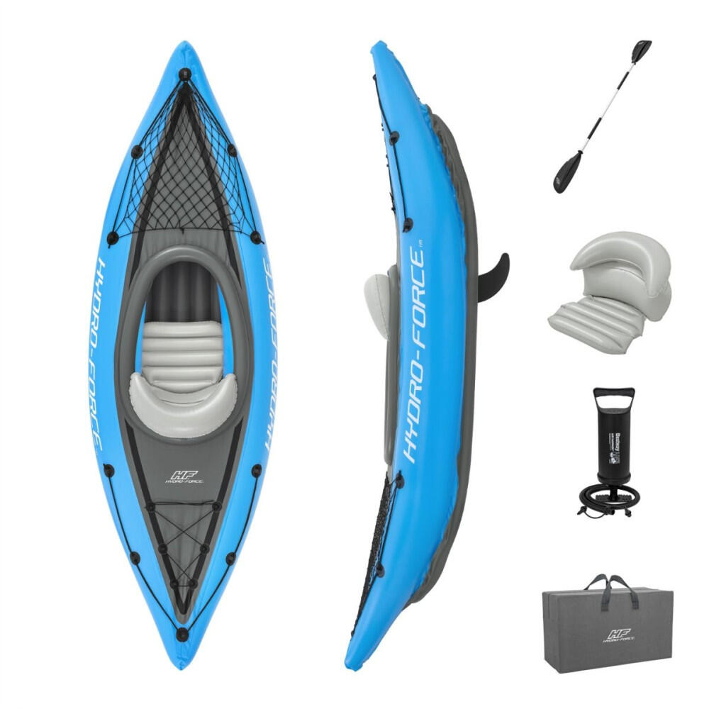 Bestway Cove Champion Inflatable Kayak, One Person Canoe Kayak