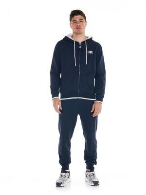 Sportief fluo heren trainingspak met capuchon