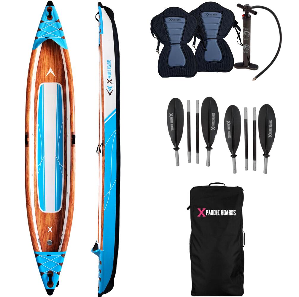 Canoë Kayak Gonflable 2 places dropstitch 470 x 80 x 42 cm K-BLUE 2/8