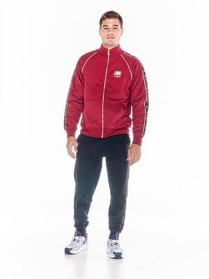 Trainingspak met volledige ritssluiting voor heren en hoge kraag, gold-lijn