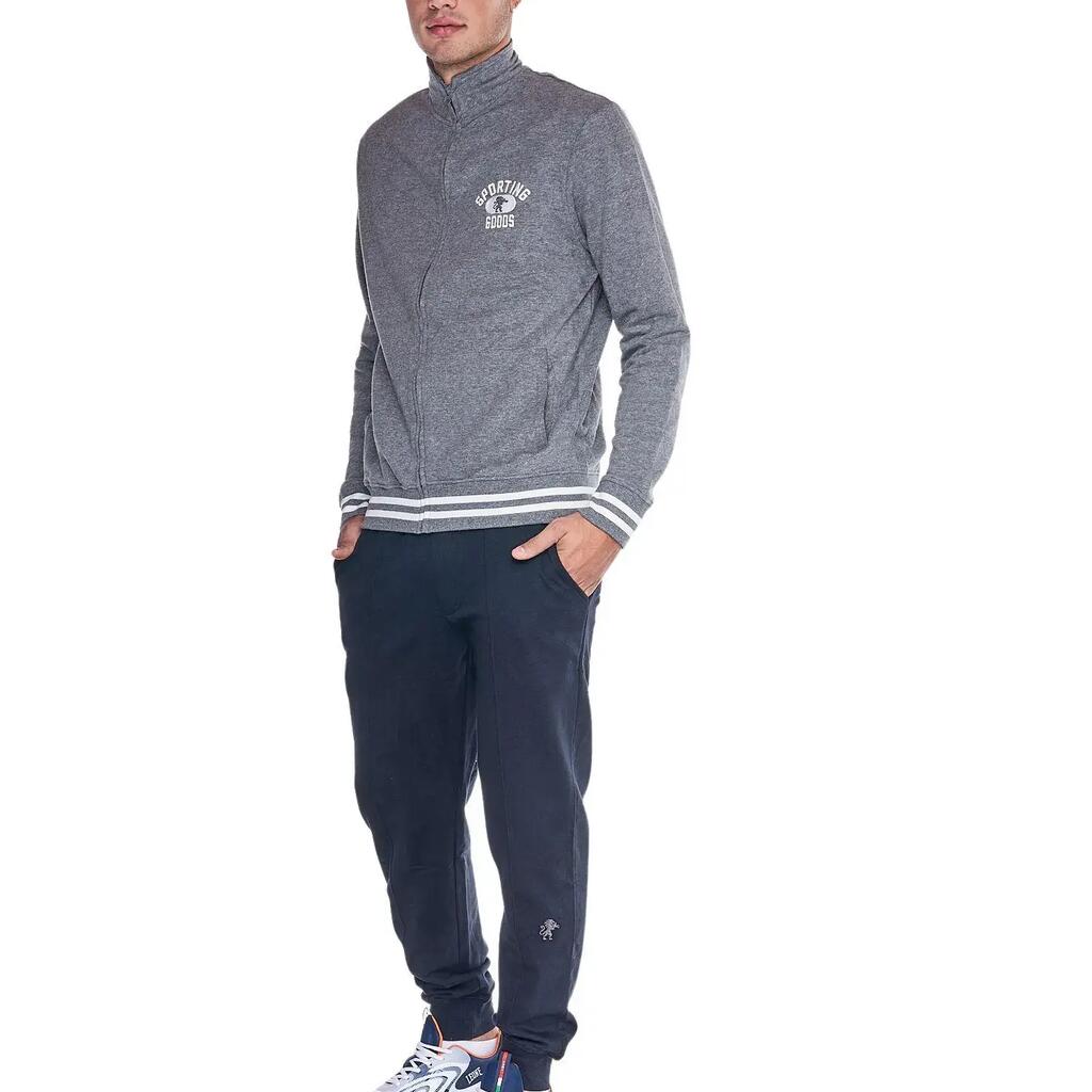 Men's full zip tracksuit, high neck, College line