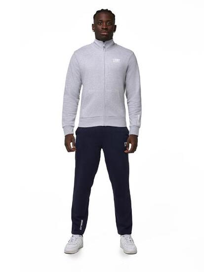 Tuta da uomo con felpa con colletto e zip e pantalone non felpata Leone Basic