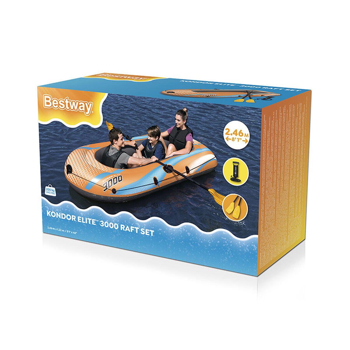 Barco Insuflável Bestway Kondor Elite 3000 246 x 122 x 45 cm 2/5