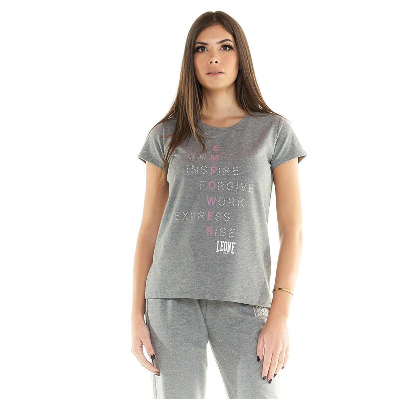 Tricou Leisure pentru femei cu mânecă scurtă, cu imprimeu leu
