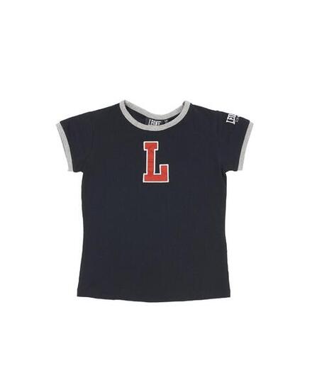 T-shirt fille manches courtes et "L" College