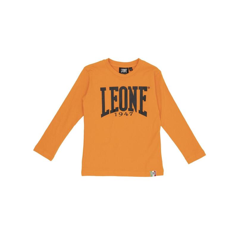 Tricou simplu cu mânecă lungă cu leu pentru copii