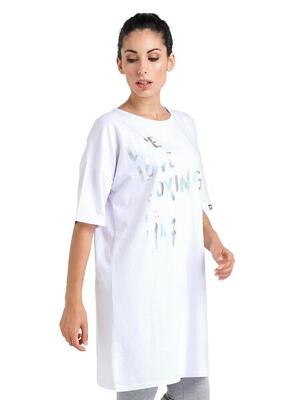 Sparkly maxi-t-shirt met korte mouwen voor dames