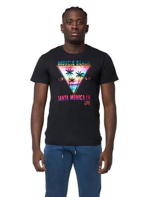 Leone beach bedrukt t-shirt met korte mouwen