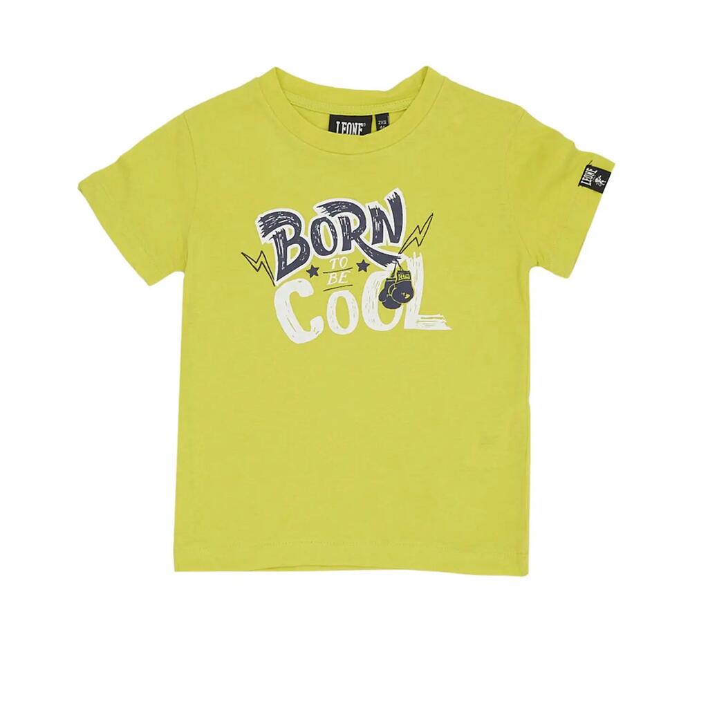 Children's short-sleeved T-shirt with "Born Cool" print