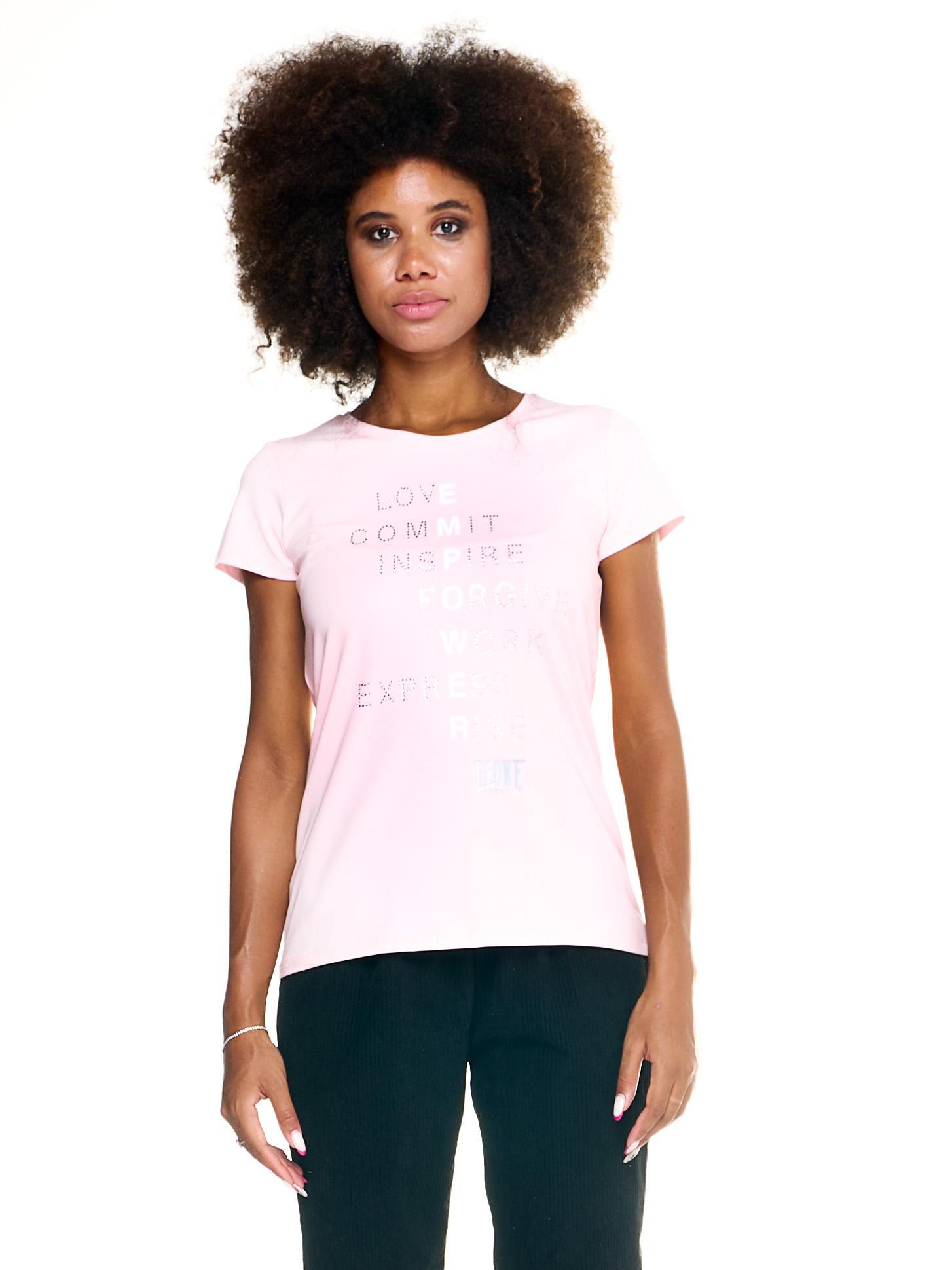 Tricou Leisure pentru femei cu mânecă scurtă, cu imprimeu leu