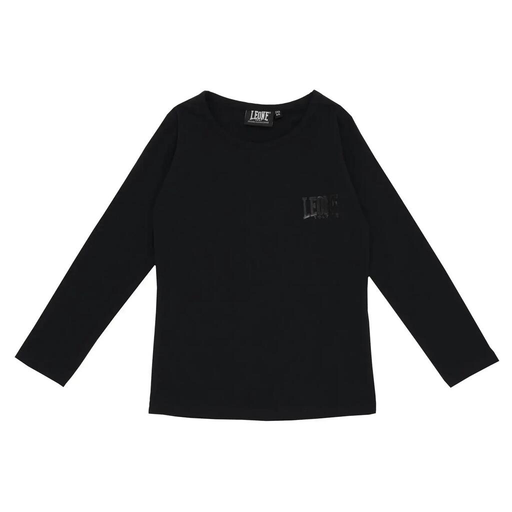 Girls' Lion T-shirt with long sleeves and allover print in Black