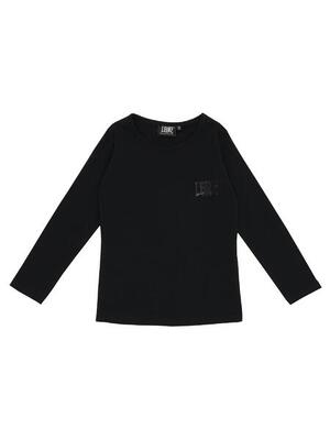 Leone meisjes t-shirt met lange mouwen en allover zwarte print