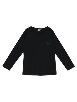 T-shirt fille Leone manches longues imprimé allover Noir