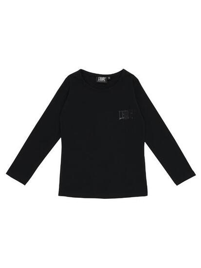 T-shirt fille Leone manches longues imprimé allover Noir