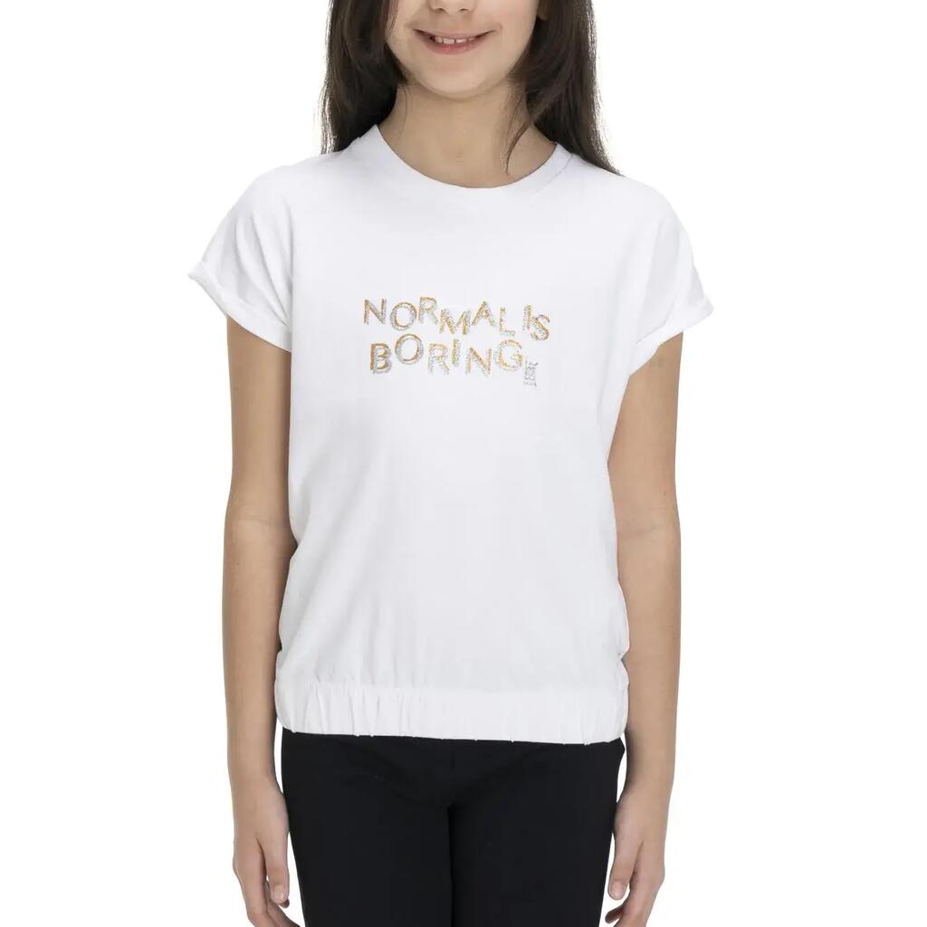 Girl round neck Shiny