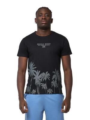 Leone beach bedrukt t-shirt met korte mouwen