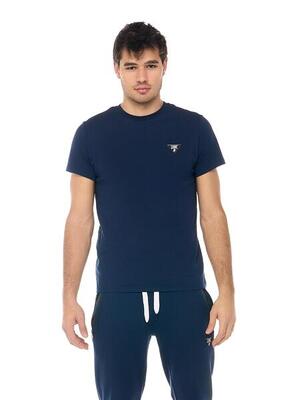 Leone patch heren-t-shirt met korte mouwen