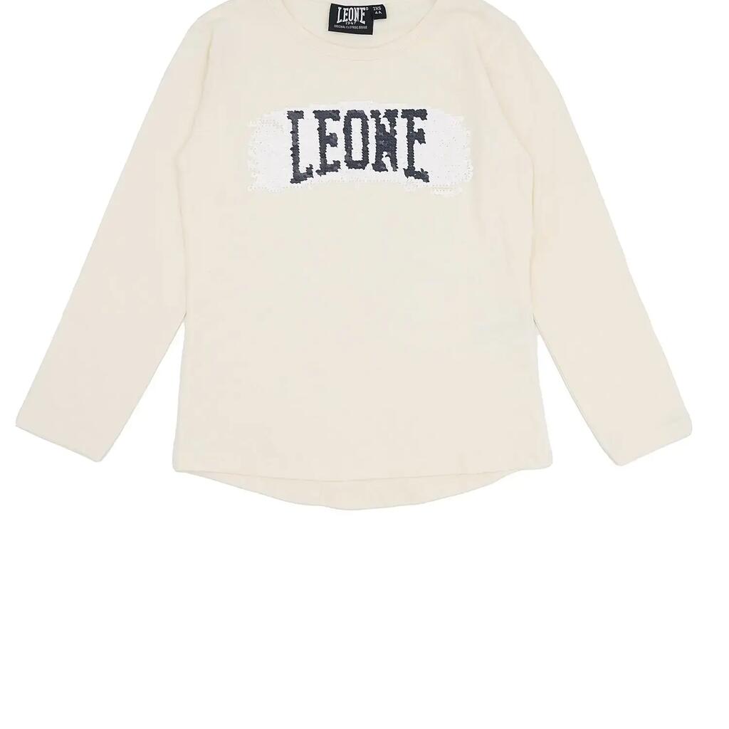 Girl t-shirt long sleeves sequins Super Grey