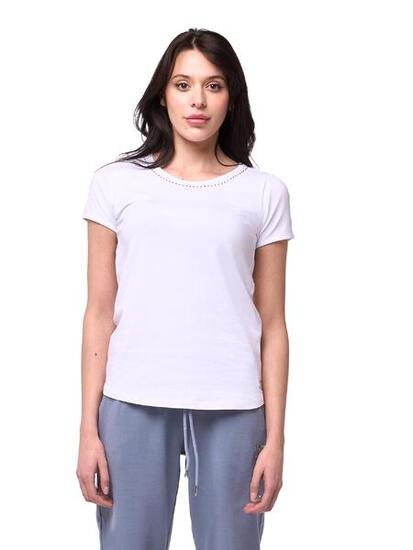 Be Glam Damen-Kurzarm-T-Shirt