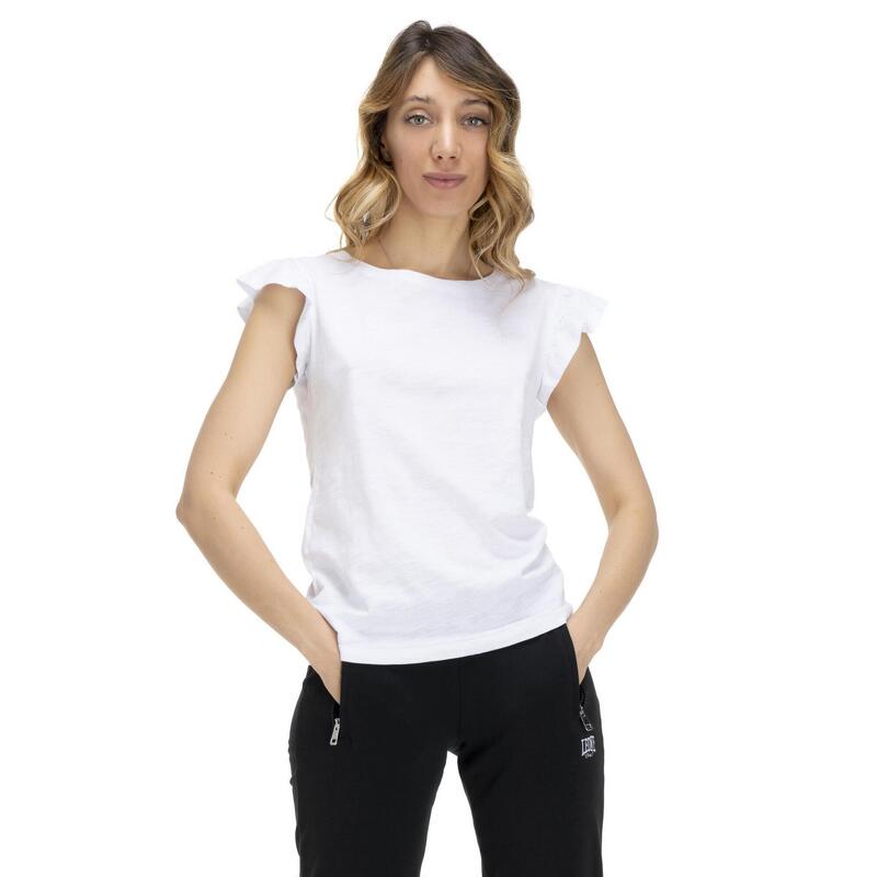 Tricou de damă cu volane Earth Tones
