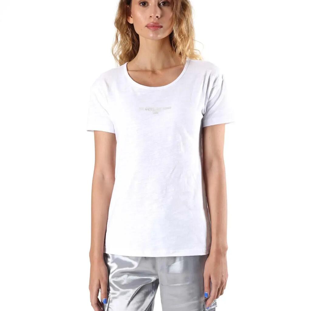 Leone 1947 Apparel women's T-shirt with metallic graphics. Modern casual look.
