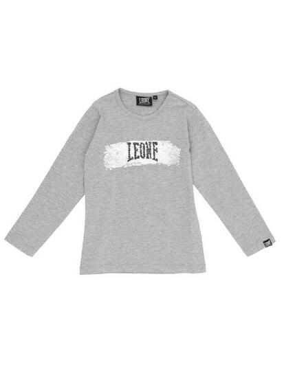 T-shirt fille Leone à manches longues et paillettes Super Grey
