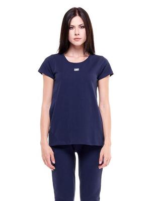 Basic dames-t-shirt met ronde hals en korte mouwen