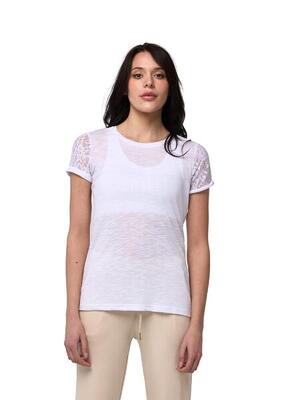 Leone lace dames-t-shirt met korte mouwen