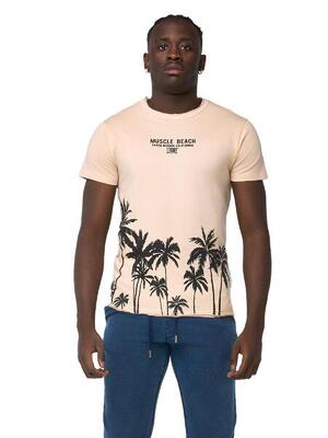 Leone beach bedrukt t-shirt met korte mouwen