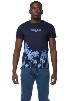 Leone beach bedrukt t-shirt met korte mouwen