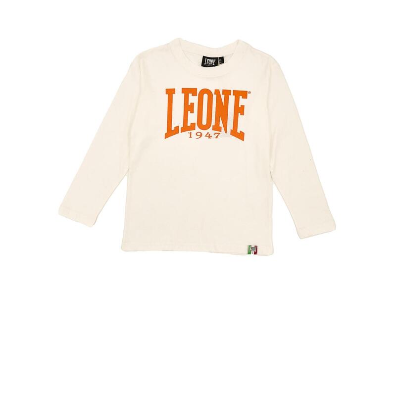 Tricou simplu cu mânecă lungă cu leu pentru copii