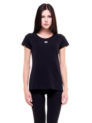 Basic dames-t-shirt met ronde hals en korte mouwen