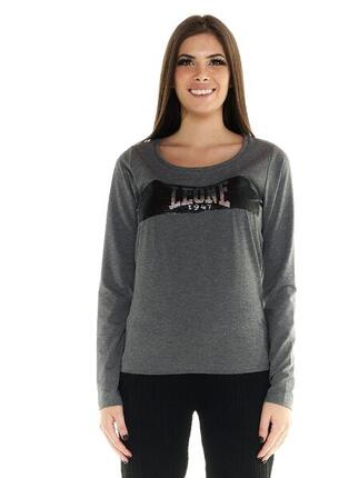 Damen-T-Shirt Leone mit langen Ärmeln, Grau