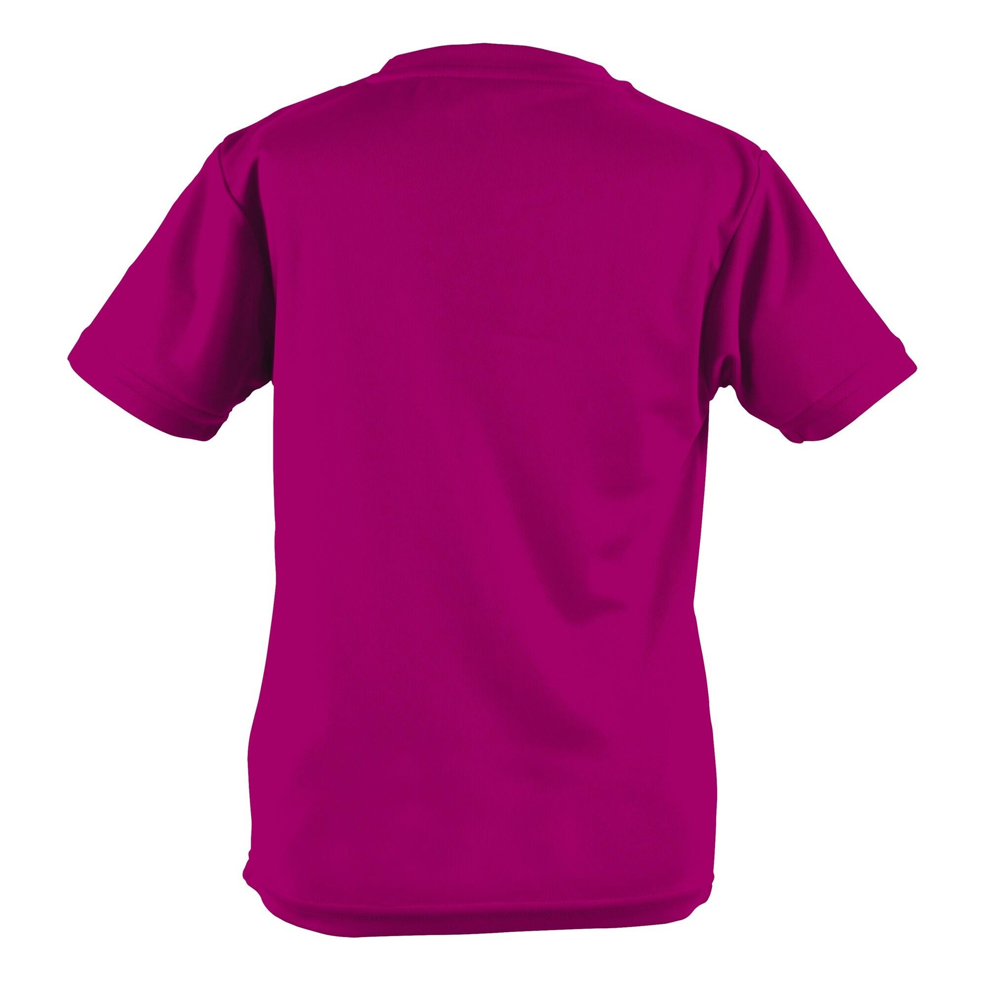 Childrens/Kids Sports TShirt (Hot Pink) 2/2