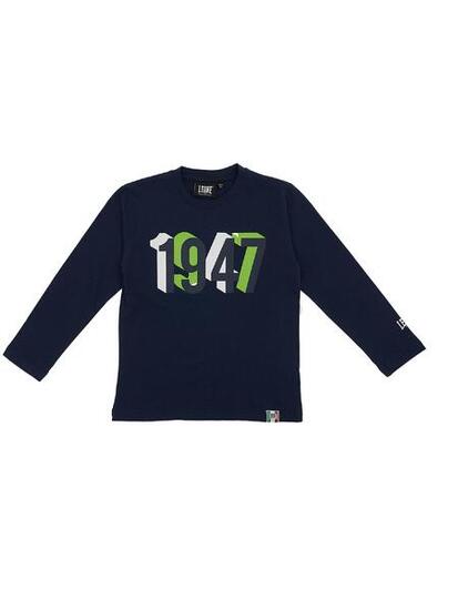 Langarm-T-Shirt mit Basic-Print und Logo